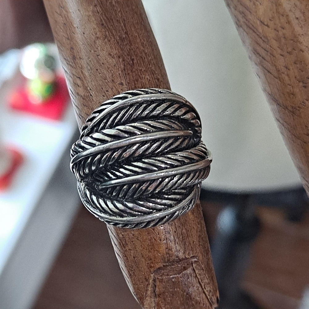 Premier Designs Size 6 Quinn Antique Matte Silver Plated Ring